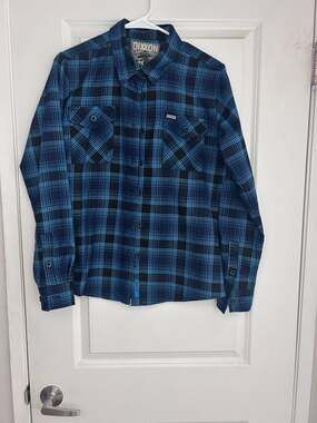 Dixxon Flannel Co. "The Conrad" Blue and Black Plaid Flannel Shirt